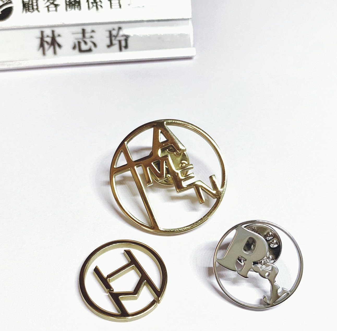 客製不鏽鋼企業金屬識別徽章